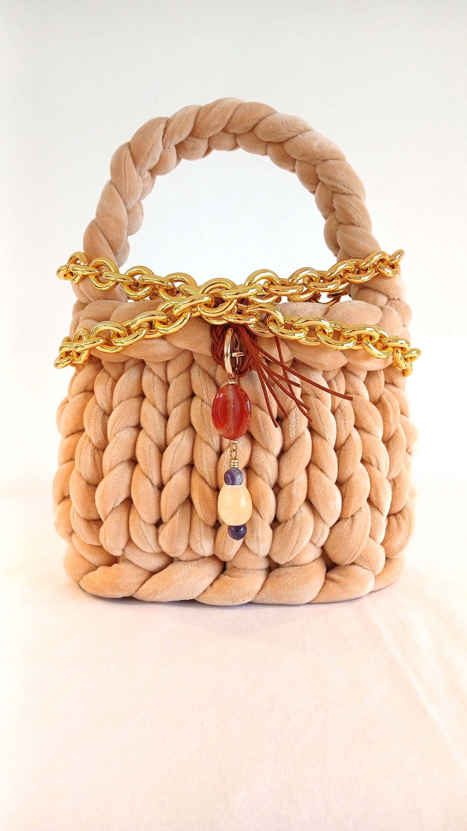 ANITÆ Handwoven Velvet Bag - Sahara Nud