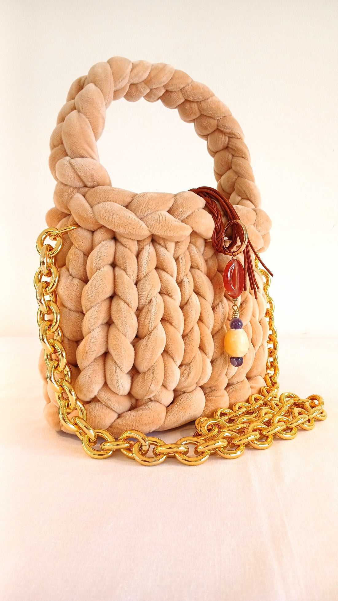 ANITÆ Handwoven Velvet Bag - Sahara Nud